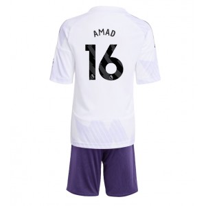 Fotbalové Dres Manchester United Amad Diallo #16 Dětské Venkovní Oblečení 2025-26 Krátký Rukáv (+ trenýrky)